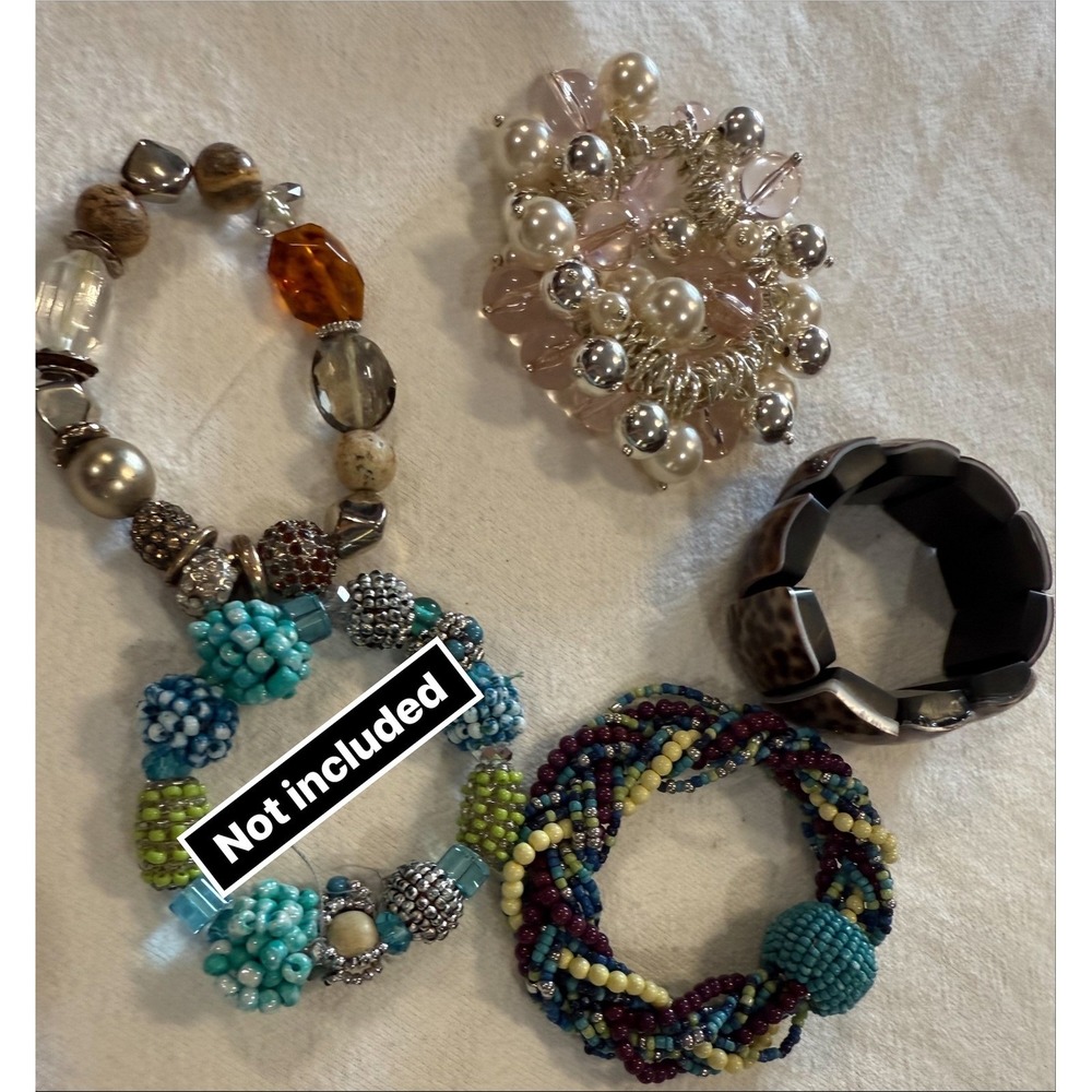 4 Boho Style Beaded Bracelets Statement Fashion‎ Jewelry for Women